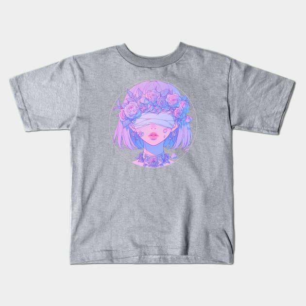 Pastel Goth Queen of Roses Kids T-Shirt by DarkSideRunners